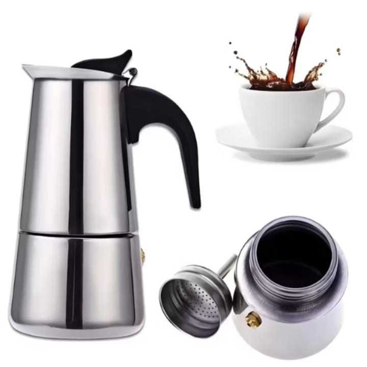 Imagem Cafeteira Italiana Cafés Expresso 4 6 e 9 Xícaras Aço Inox Envio Rápido!