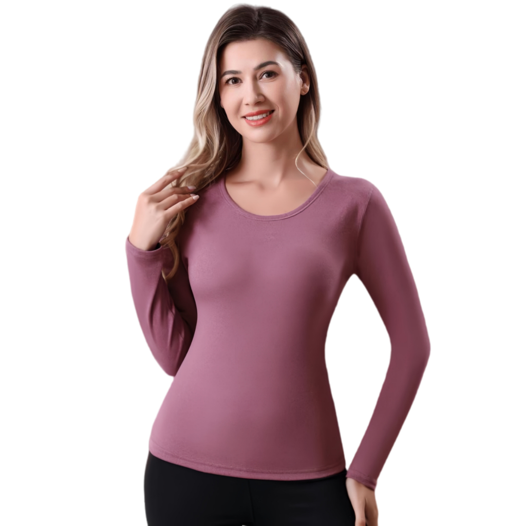 Z&D Lingerie Kit 2 Blusa Térmica Feminina Segunda Pele Manga Larga Dupla Camada Aveludada DRNY02 em Oferta na Shopee