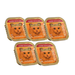 Kit 5 Ração Special Car Patê Gatos Filhotes Carne - 100