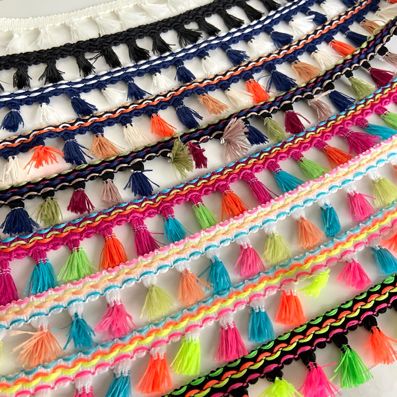 Fita Passamanaria 2 metros Franja Pingente 28mm para Personalizado de Luxo ref 9102 em Oferta na Shopee