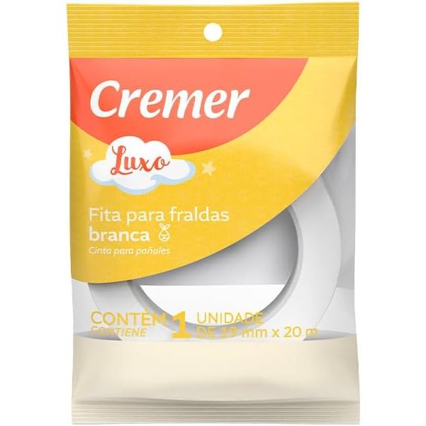 Fita Adesiva Cremer Branca 19mm X 20m em Oferta na Shopee