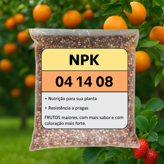 Adubo NPK 04.14.08 Granulado – Saco 5kg para Raízes, Flores e Frutos em Oferta na Shopee