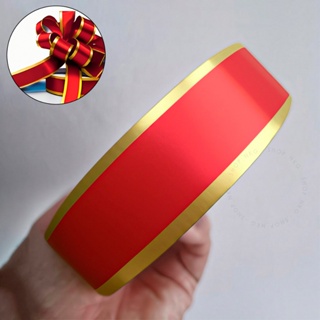 Fita Maxi Albano Vermelha Ouro Lisa 32mmx 100metros Laço Decoração Presente Embalagem em Oferta na Shopee