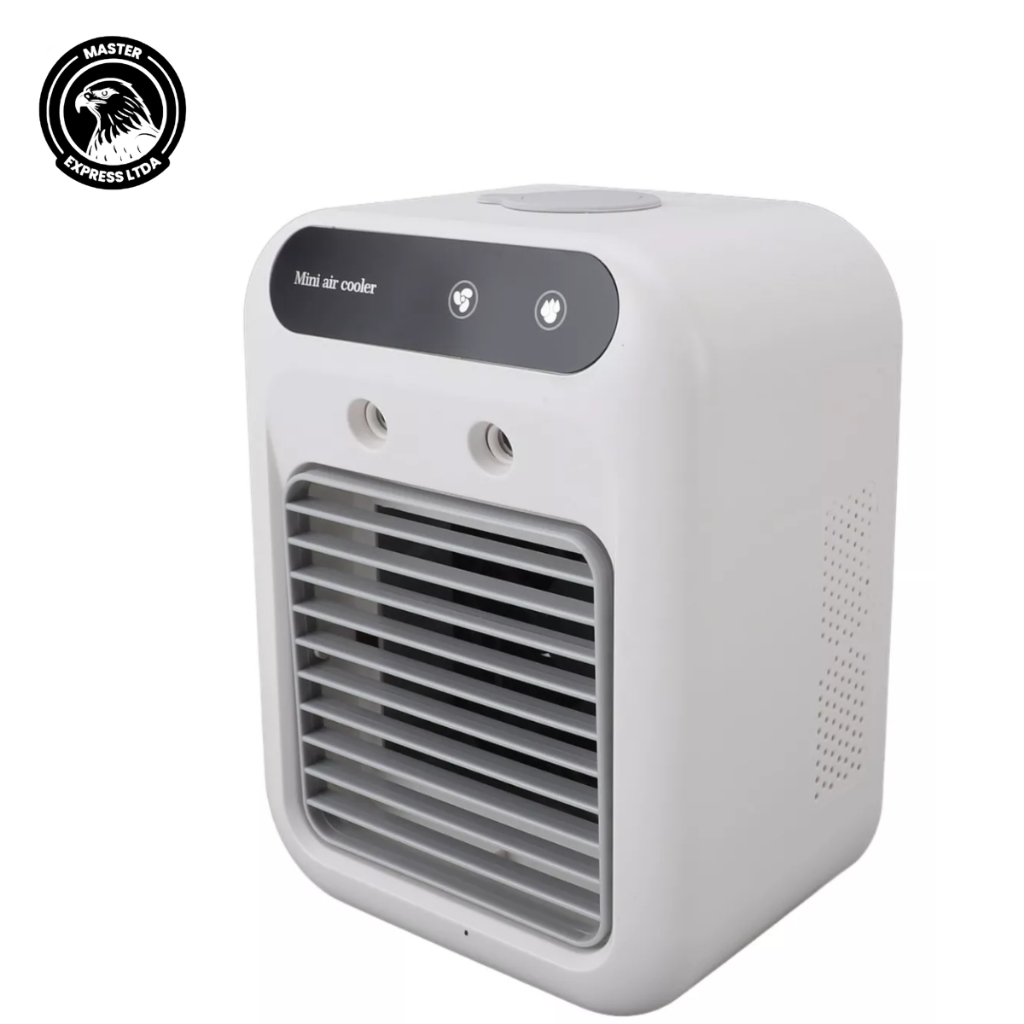 Ventilador Multifunções Umidificador de Ar Portátil USB Duplo Spray Cooler 500ML 2 em 1 Recarregável