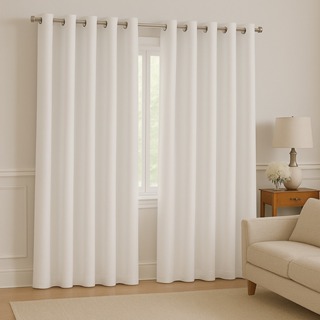 Cortina Tecido Micropercal Semi Blackout com Ilhós Cromado Sala Quarto Cozinha em Oferta na Shopee