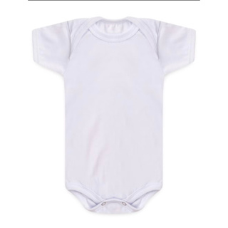Body Infantil Bebê Branco Manga Curta 100% Algodão em Oferta na Shopee