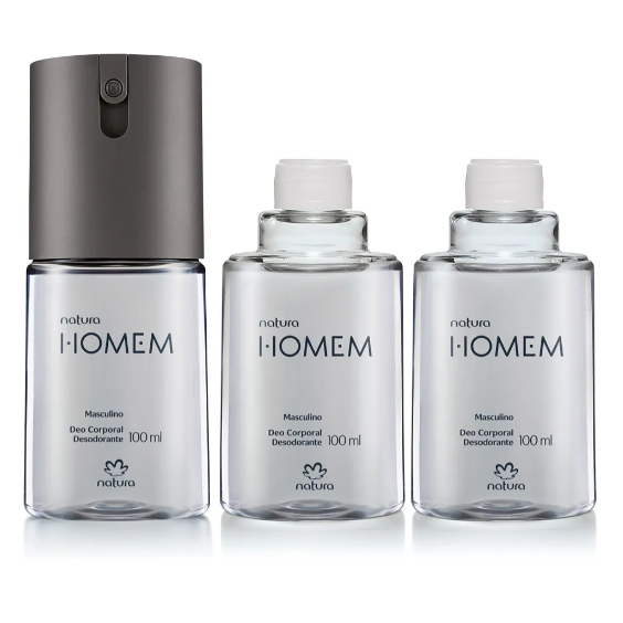 Kit Desodorante Corporal Natura Homem (3 Produtos)