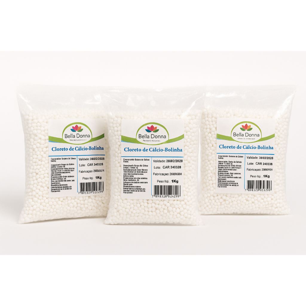 Kit 3 Cloreto De Cálcio Bolinha 1 Kg Cada Anti Mofo Bella Donna
