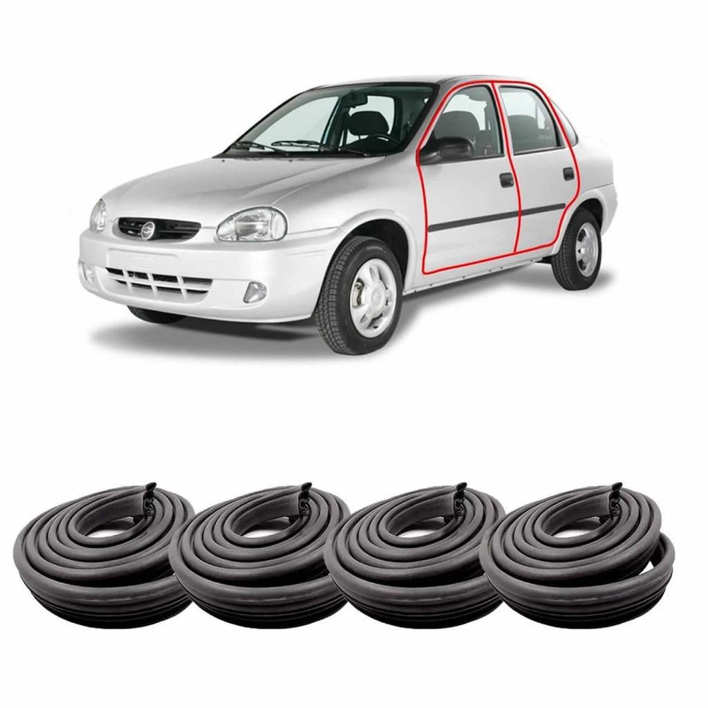 Kit Borracha 4 Portas Chevrolet Corsa Hatch Sedan 1994 A 2015 em Oferta na Shopee