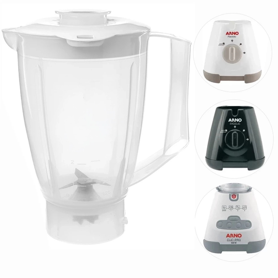 Copo Liquidificador Compatível Arno Faciclic / Juice / Clic Pro Encaixe Interno