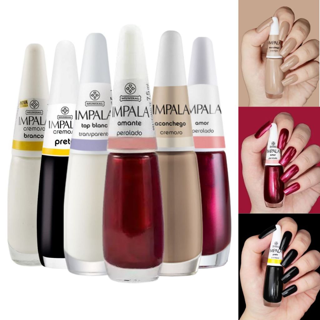 Impala: Kit com os 6 Esmaltes  Preferidos Mais Vendidos