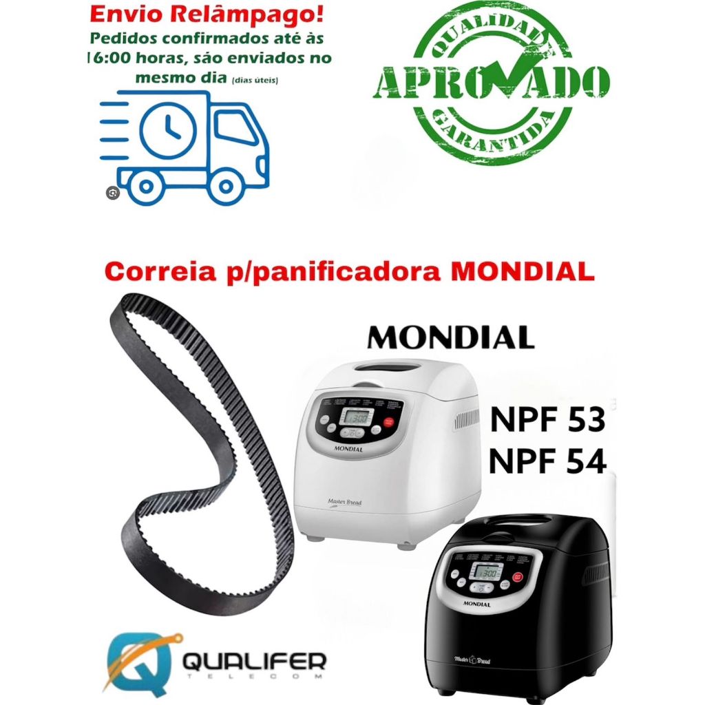 Imagem Correia p/ panificadora MONDIAL NPf53 / NPf 54