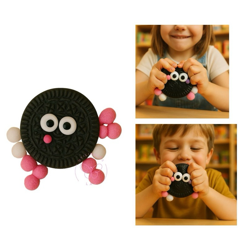 Squishy bolacha Oreo Recheada Cookie Kawai Anti stress Barato Apertar Macia Donuts Fidget Squishy