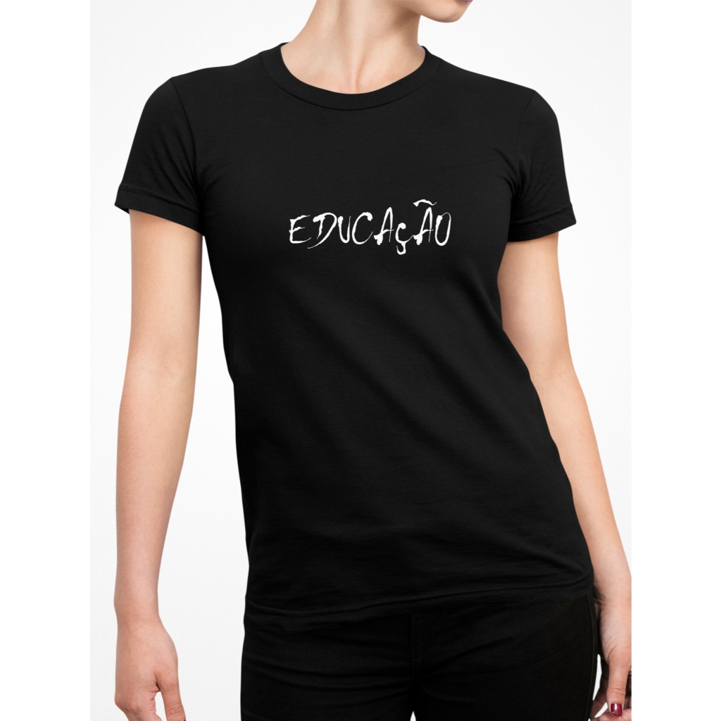 Camiseta Feminina Babylook t shirt educação pedagogia escola 100% Algodão