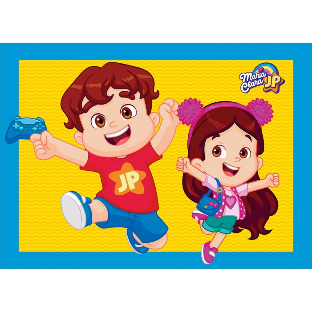 Maria Clara e JP Painel Decorativo de Cetim Grande 1m x 1,40m