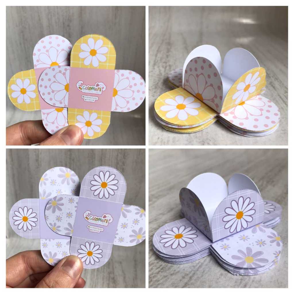 Forminhas de doce Personalizadas Margaridas flor/ Rosa/ Lilas /Chá de bebê 4 Pétalas Festa, Aniversário/Lembrancinhas