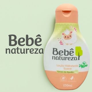 Loção Hidratante Suave Bebê Natureza 230ml com Extrato de Algodão Vegano e Hipoalergênico