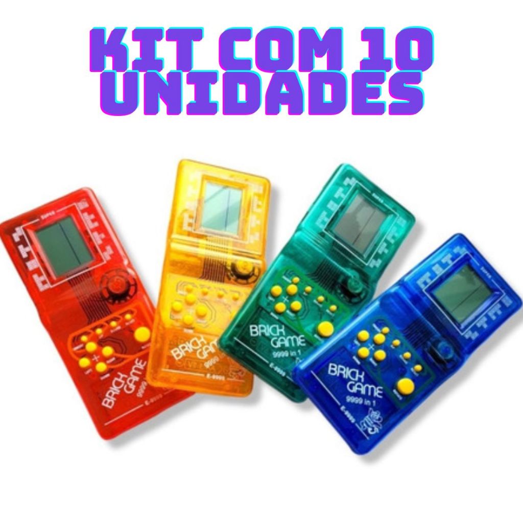 Kit com 10 Super Mini Game Retro Brinck Game Portátil 9999 jogos em Oferta na Shopee