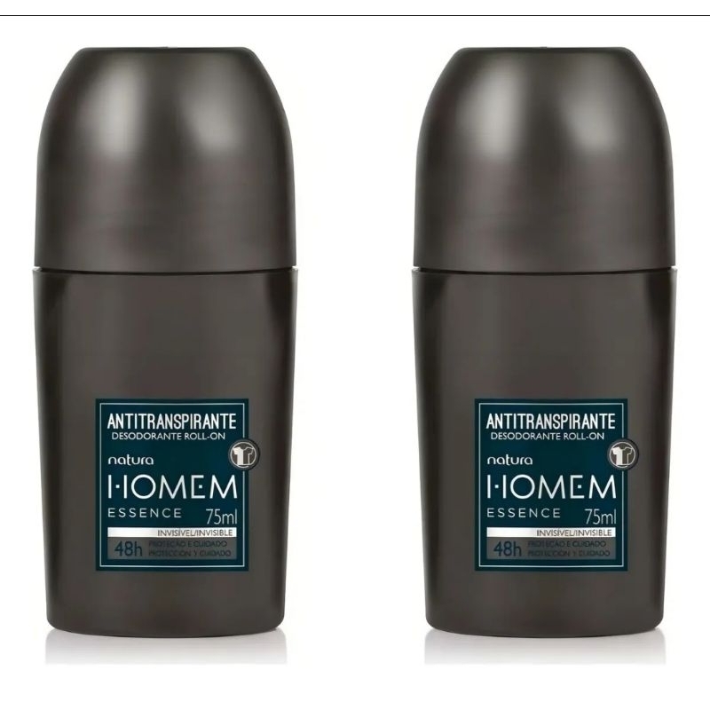 Kit Desodorante Antitranspirante Roll-On Natura Homem Essence 2 Unidades