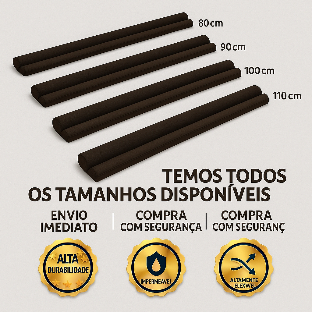 Kit 4 Veda Porta Protetor Proteção Porta Rolinho Duplo impermeael 70cm 80cm 90cm 100cm 110cm 120cm ideal parta sua casa