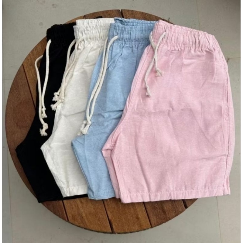 Kit 3 Shorts Linho Mauricinho bermuda sarja Casual.