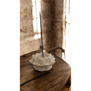 flor de lotus porta incenso vareta ou castiçal GessoCru. em Oferta na Shopee