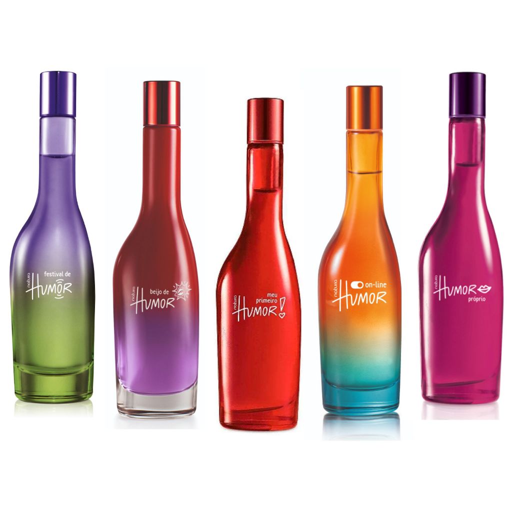 Humor Colônia Feminino Natura 75ml | Beijo | Festival | Online | Próprio| Meu Primeiro | Química de Humor
