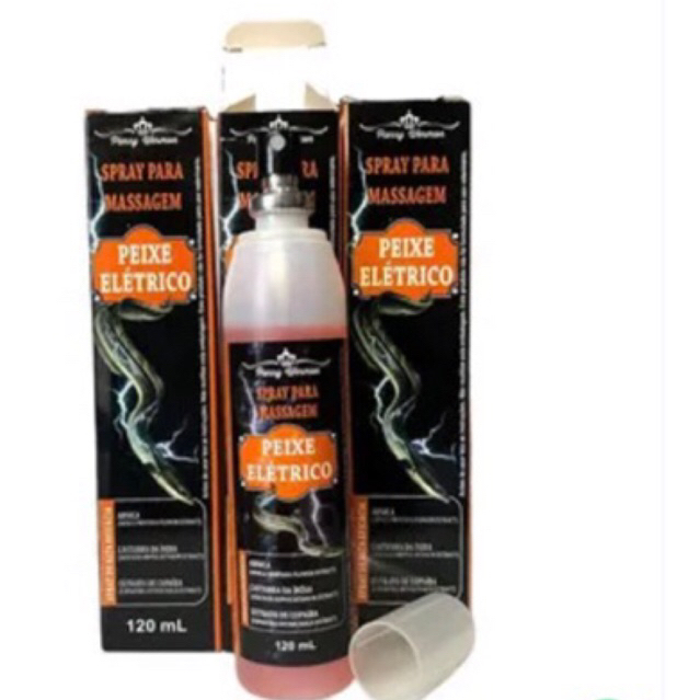 kit com 12 SPRAY PARA MASSAGEM PEIXE ELÉTRICO COM 120ML