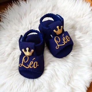 sandalia para bebes com nome bordado em Oferta na Shopee