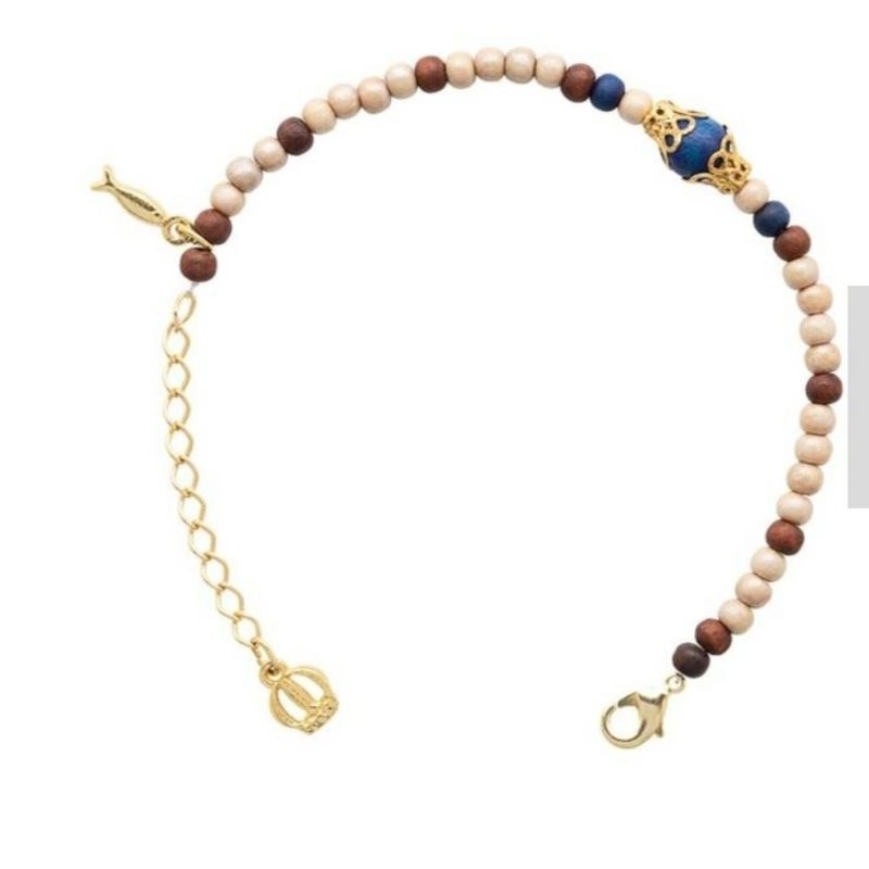 Pulseira Nossa Senhora Aparecida | Fé Católica | Devocional com Pingentes Dourados | Presente Religioso
