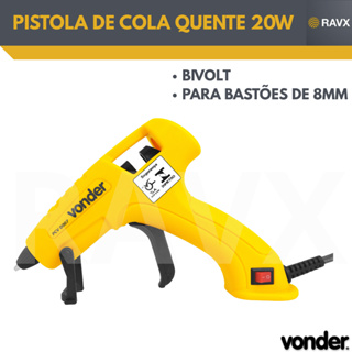 PISTOLA DE COLA QUENTE 20W PCV0007 VONDER em Oferta na Shopee