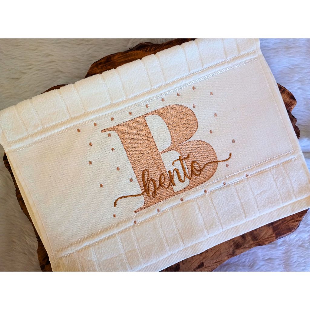 Kit 2 Toalhas de Boca Personalizada com Nome