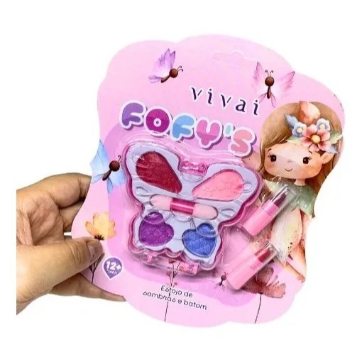 Vivai - Paleta de Sombras e Batom Fofys Borboleta – Mais vendido - Formato de borboleta