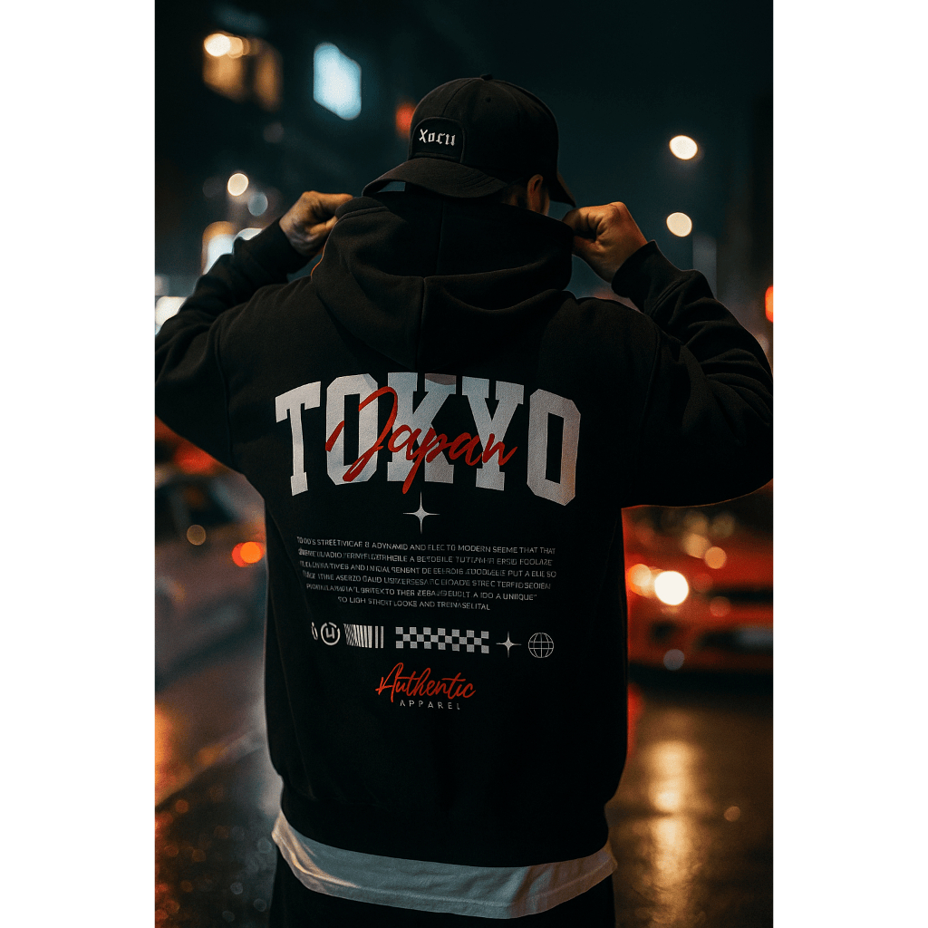 Blusa TOKYO Japan unissex Night Estilo Oriental Cultura Japonesa Confortável Lançamento