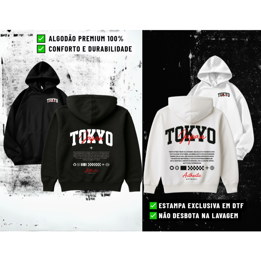 Blusa TOKYO Japan unissex  Confortável Lançamento Night Estilo Oriental Anime Cultura Japonesa