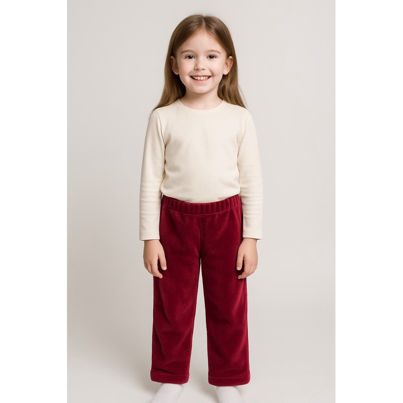 Calça Fleece Avulsa Lisa Peluciada Infantil Quentinha Inverno Básica