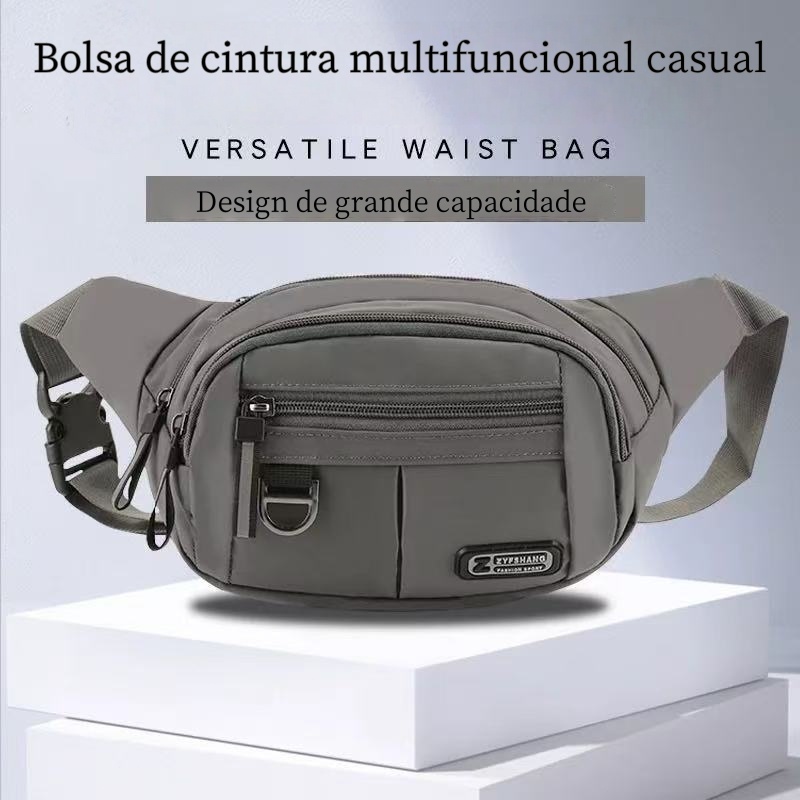 Pochete Masculina Impermeável 🌧️ Com Alça Ajustável - Resistente e Versátil para Dia a Dia 🔥 em Oferta na Shopee