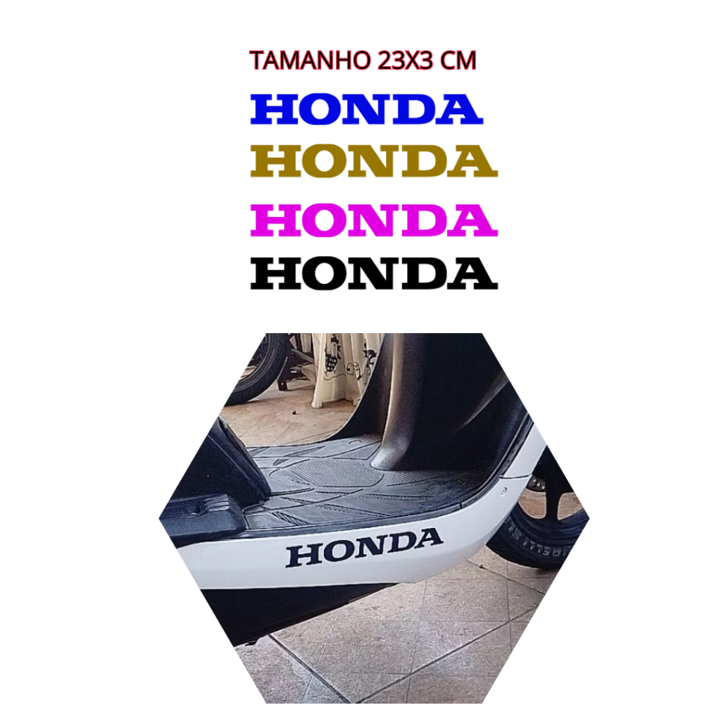 PAR de Adesivo Honda Spoiler Elite Pcx Sh150 Sh300 Lead Adv COM ALTO RELEVO