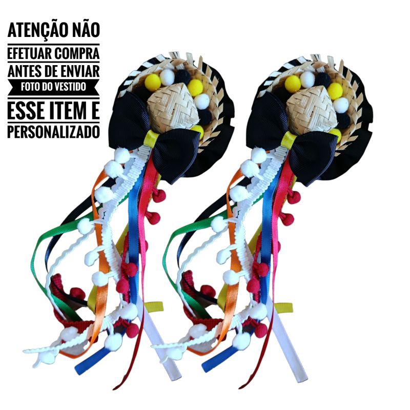 personalize no chat/ laço caipira festa junina/2 peças personalizadas(leia a descrição)