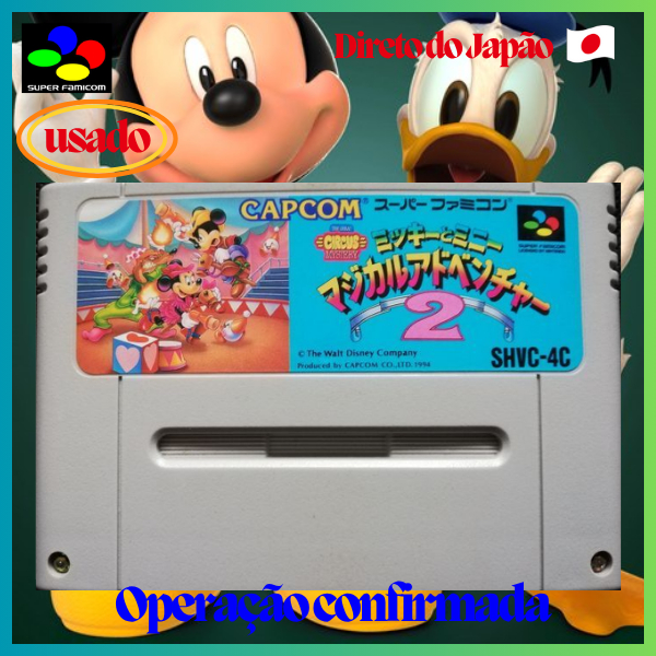 Diretamente do Japão 🎮 Super Famicom 🎮 Mickey and Minnie Magical Adventure 2