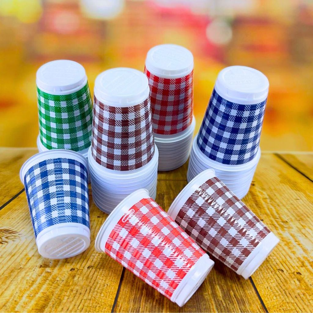 50~250 COPO FESTA JUNINA XADREZ 200 ML MISTO  FESTA JUNINA 2025 em Oferta na Shopee