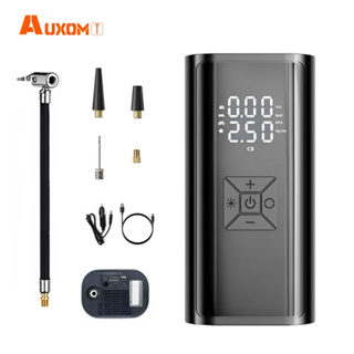 AUXOM  Mini Compressor Compressor de Ar Portátil 3 em 1: Enche Pneus+Lanterna+Power Bank- 12V USB para Carro/Moto/Bike em Oferta na Shopee