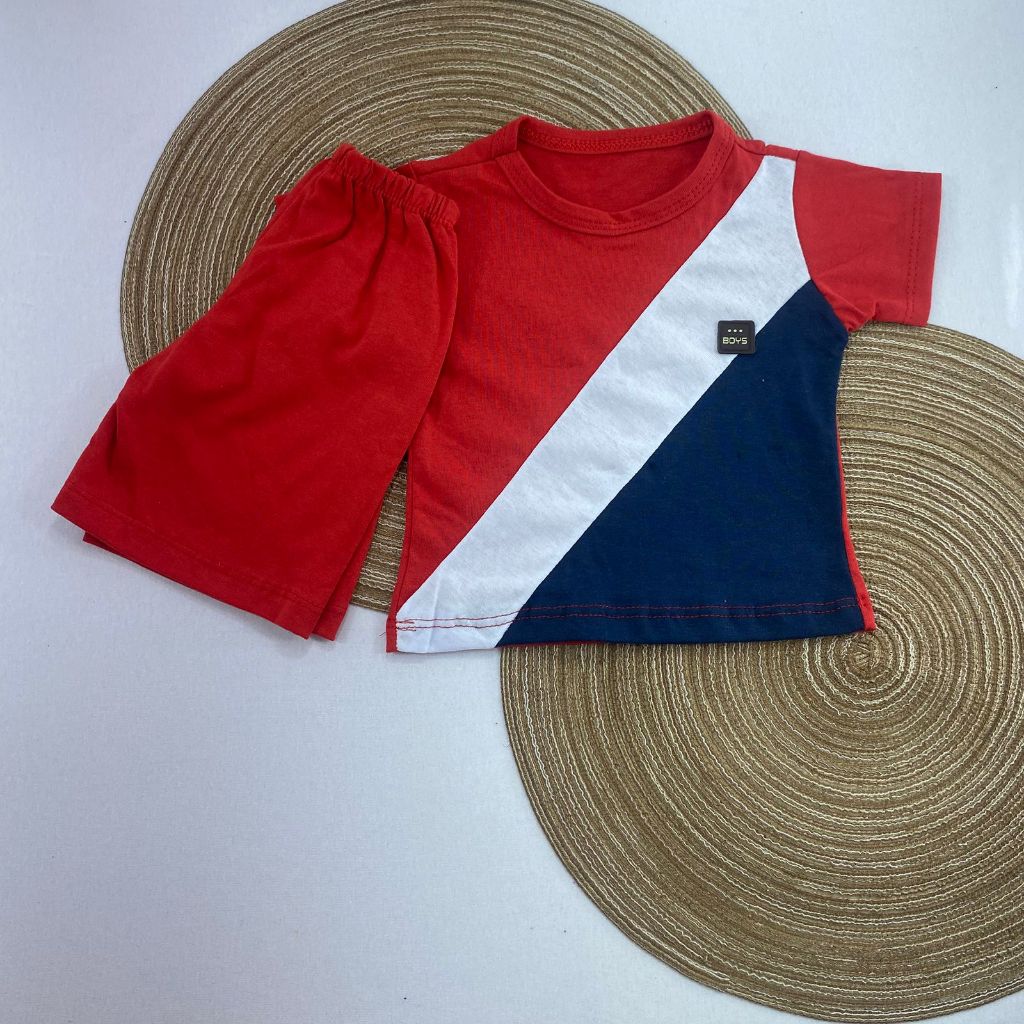 Conjunto Infantil Masculino – Camiseta e Bermuda Azul