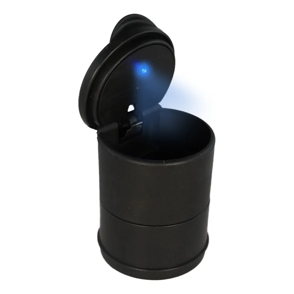 Cinzeiro Lixeira Porta Trecos Veicular com Led Anti Odor Porta Copos universal