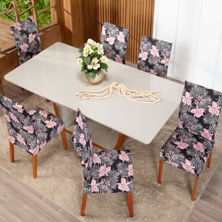 Kit Capas De Cadeira Para Sala De Jantar  2 a 8 Lugares Protetor Removível Lavável em Oferta na Shopee