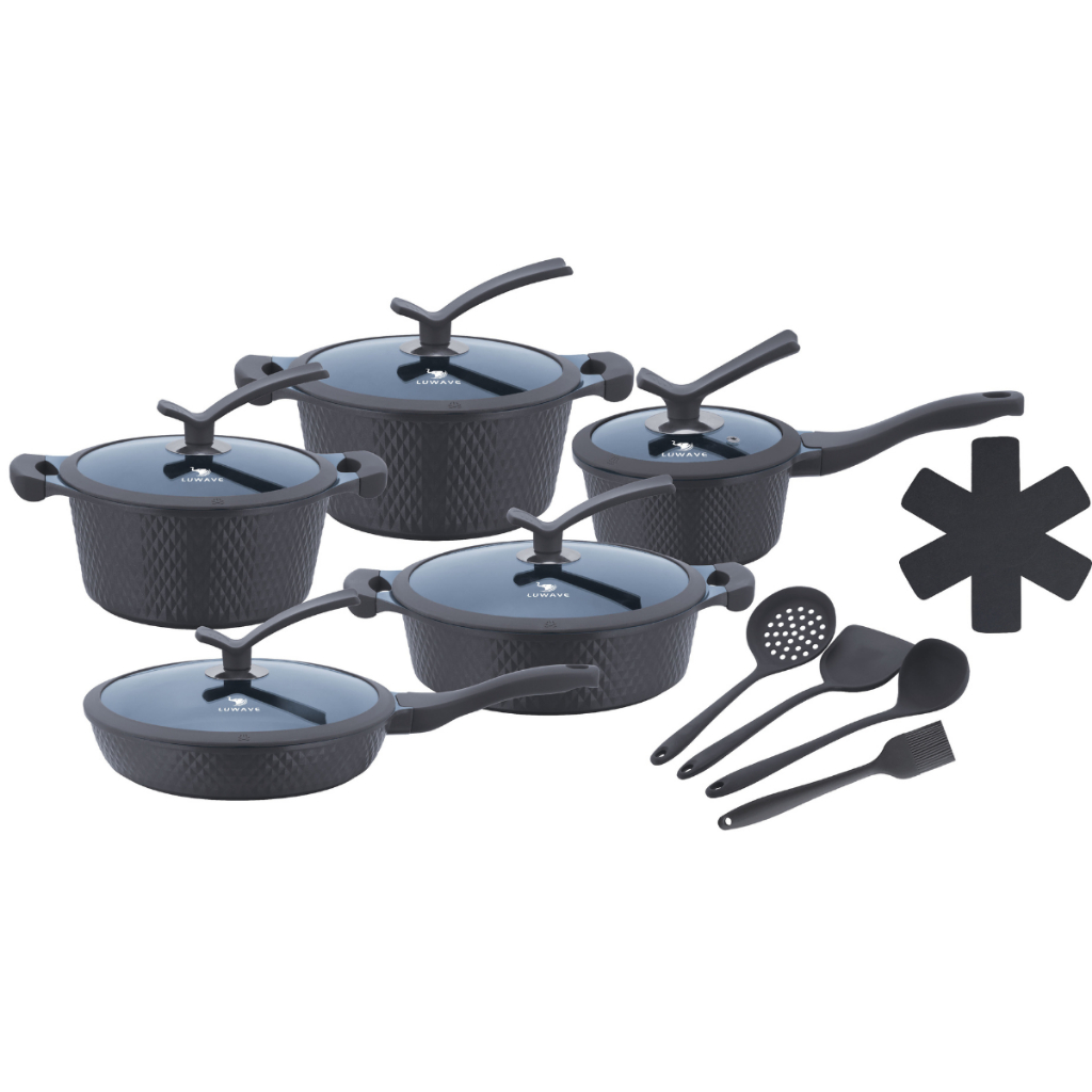 Conjunto Panelas 12 Peças Inox Luwave Com Utensílios De Pressao Gás e Elétrico e vitrocerâ...