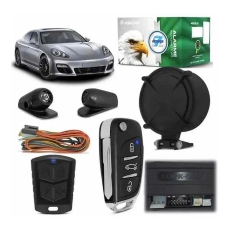 Alarme Automotivo Ômega 7020xr Controle Canivete mais 1 Controle 4 Botões Direto da Fábrica.