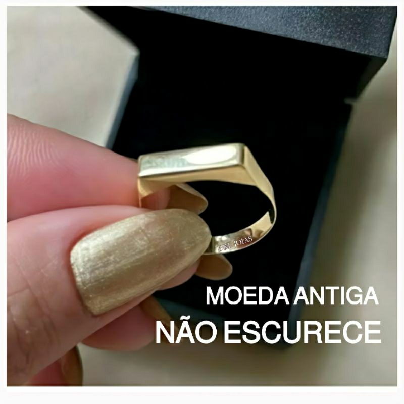 Anel Moeda Antiga Chapinha Garantia Eterna. em Oferta na Shopee