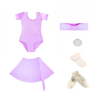 Kit Ballet 6 Itens Lilás e Branco Infantil em Oferta na Shopee