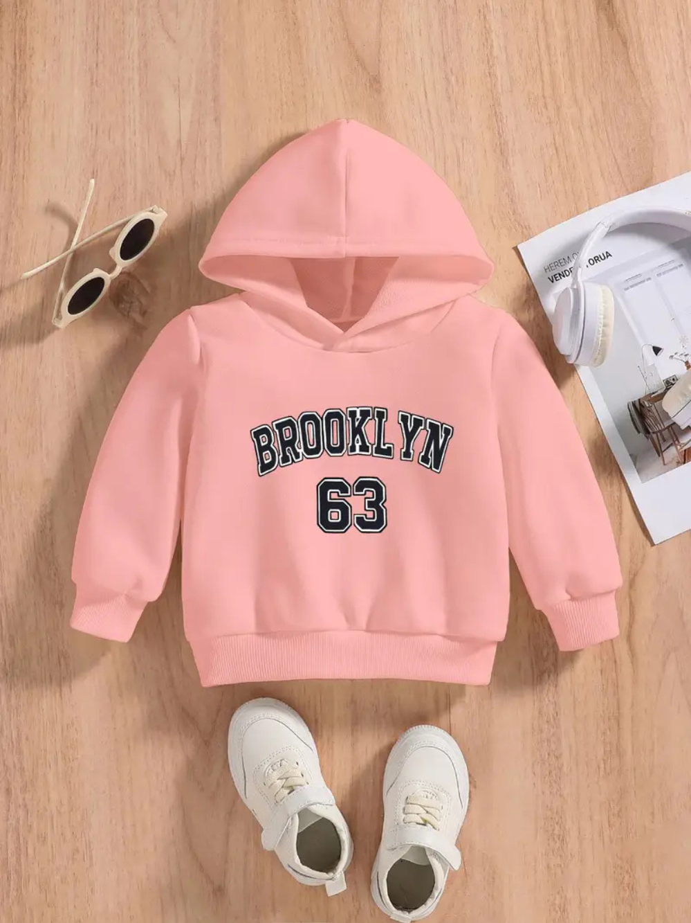 Moletom infantil Menina e Menino Estampado Blusa De Frio Com Capuz Canguru Algodão Peluciado